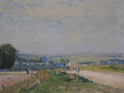 モンブイソンからルーベシエンヌへの道 作： Alfred Sisley